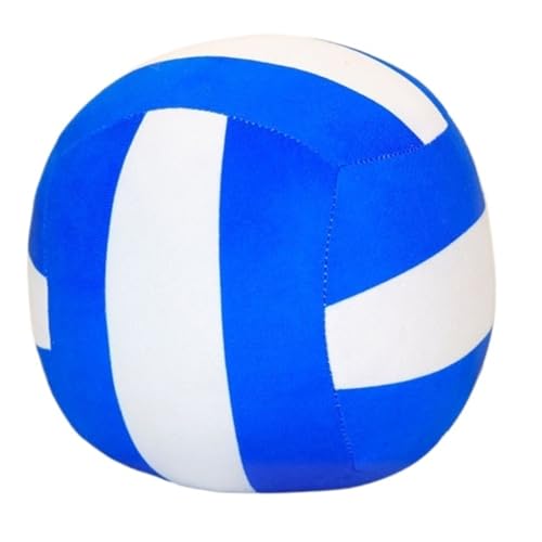 KUKUShining Rundes Volleyball Plüschkissen, Bequemes Stofftierkissen Gefülltes Spiel for Die Heimdekoration for Volleyball Fans(Blue,15cm/5.91in) von KUKUShining