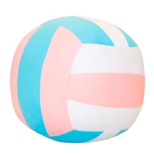 KUKUShining Rundes Volleyball Plüschkissen, Bequemes Stofftierkissen Gefülltes Spiel for Die Heimdekoration for Volleyball Fans(Green,23cm/9in) von KUKUShining