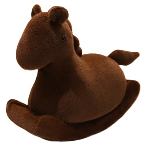 KUKUShining Schaukelpferd Plüschtier, Weiches Kuscheliges Stofftier Kawaii Reitpony Plüsch Spielzeug Für Kinder Jungen Mädchen(Brown,40cm/15.7in) von KUKUShining