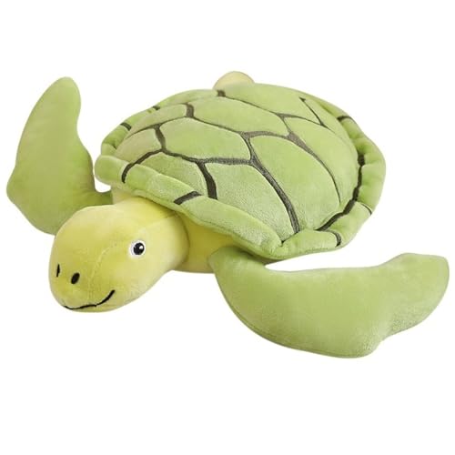 KUKUShining Schildkröte Plüschtier, Kuschelige Kuscheltiere Umarmungskissen Cartoon Grüne Meeresschildkröte Puppe Plüsch Spielzeug Für Kinder(45cm/17.7in) von KUKUShining