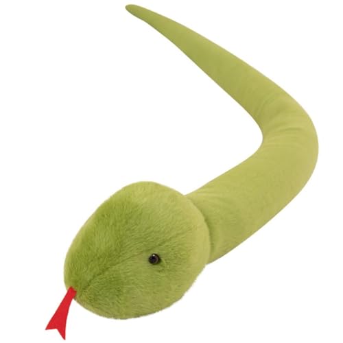 KUKUShining Schlangen Plüschtier, Realistische Cartoon Stofftierpuppen Weiches Kuscheliges Plüschtier for Kinder Geburtstag Erwachsene Sofa(Green,100cm/39.4in) von KUKUShining