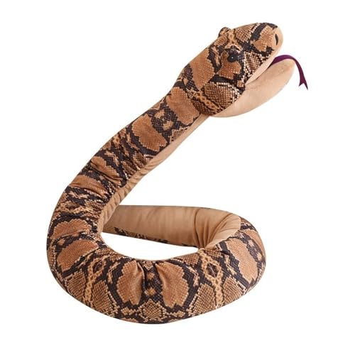 KUKUShining Schlangen Plüschtier, Stofftierpuppen Weiches Kuscheliges Dekorationskissen Süßes Plüschtier for Geschenke for Kinder Halloween(Red,170cm/66.92in) von KUKUShining