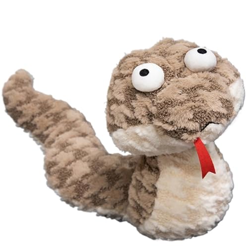 KUKUShining Schlangen Plüschtier, Süße Stofftierpuppen Realistisches Plüschtier Bequemes Kissen for Geschenke Kindergeburtstagssofa(Brown,45cm/17.7in) von KUKUShining