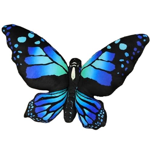 KUKUShining Schmetterling Plüsch, Kuscheltier Süßes Stofftier Wurfkissen Plüschtier Dekoratives Kissen Spielzeug Für Zimmer Haus Garten Dekoration(Blue) von KUKUShining
