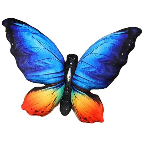 KUKUShining Schmetterling Plüsch, Kuscheltier Süßes Stofftier Wurfkissen Plüschtier Dekoratives Kissen Spielzeug Für Zimmer Haus Garten Dekoration(Red) von KUKUShining