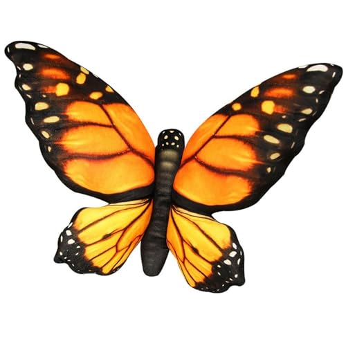 KUKUShining Schmetterling Plüsch, Kuscheltier Süßes Stofftier Wurfkissen Plüschtier Dekoratives Kissen Spielzeug Für Zimmer Haus Garten Dekoration(Yellow) von KUKUShining