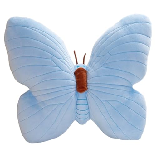 KUKUShining Schmetterling Plüsch, Weiches Dekokissen In Schmetterlingsform Gefülltes Sitzkissen Für Schlafzimmer Sofa Couch Wohnzimmer(Blue) von KUKUShining