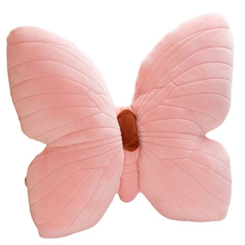KUKUShining Schmetterling Plüsch, Weiches Dekokissen In Schmetterlingsform Gefülltes Sitzkissen Für Schlafzimmer Sofa Couch Wohnzimmer(Pink) von KUKUShining