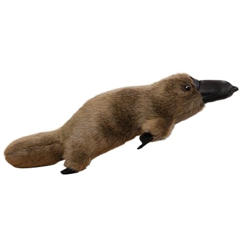 KUKUShining Schnabeltier Plüschtier, Weiches Stofftier Langes Umarmungskissen Puppe Kuschelig Realistisch Entenschnabel Plüschtier Spielzeug(Gray,30cm/11.8in) von KUKUShining