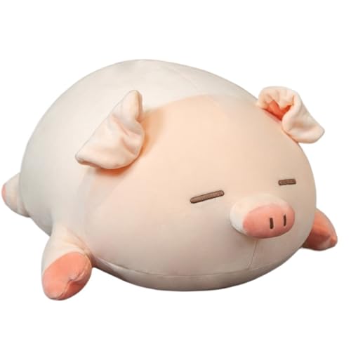 KUKUShining Schwein Plüschtier, Mollige Kuscheltiere Weiches Kissen Puppe Umarmungskissen Kinder Plüschtier Als Geschenk for Geburtstag Nach Hause(Squint,50cm/19.8in) von KUKUShining