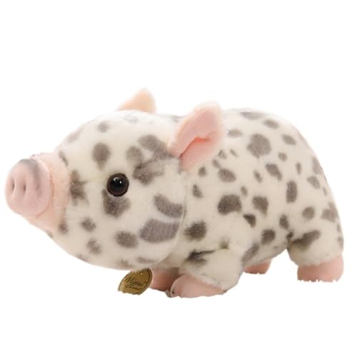 KUKUShining Schwein Plüschtier, Süßes Schweinchenkissen Kuscheltiere Puppen Weiches Umarmungskissen Als Geschenk for Kinder Sofaparty(White) von KUKUShining