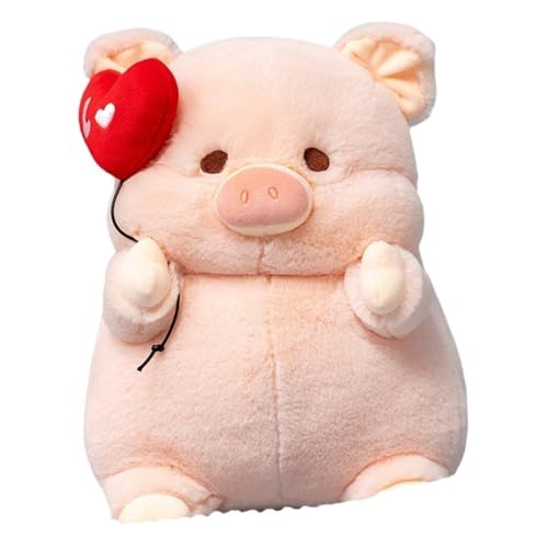 KUKUShining Schwein Plüschtier, Weich Mollig Mit Herz Stofftier Süße Puppe Plüschtiere for Geschenke Kinderparty Geburtstag(30cm/11.81in) von KUKUShining