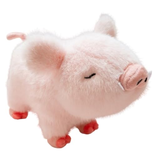 KUKUShining Schweinchen Plüschtier, Lebensechtes Weiches Kuscheliges Schweinchen Stofftierpuppen Kawaii Geschenk Kissen for Kinder Mädchen Jungen(Pink,20cm/7.8in) von KUKUShining