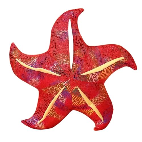 KUKUShining Seestern Plüschtier, Kuschelkissen Mit Meerestieren Süßes Schlafendes Plüschtier for Kinder Und Erwachsene(Red,20cm/7.8in) von KUKUShining