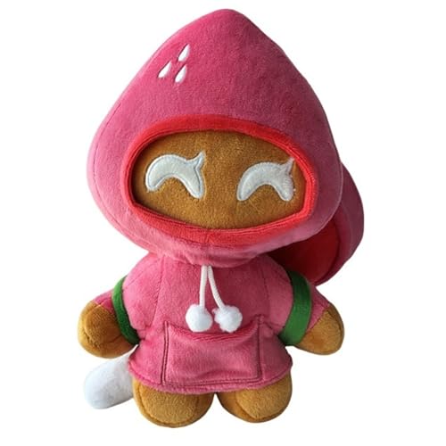KUKUShining Shadow Milk Cookie Kuscheltier, Hübsches Tier Plüschtier aus Cookie Run Kingdom Cartoon Charaktere Spielzeugpuppe Geschenk for Fans Spieler und Kinder(Strawberry) von KUKUShining