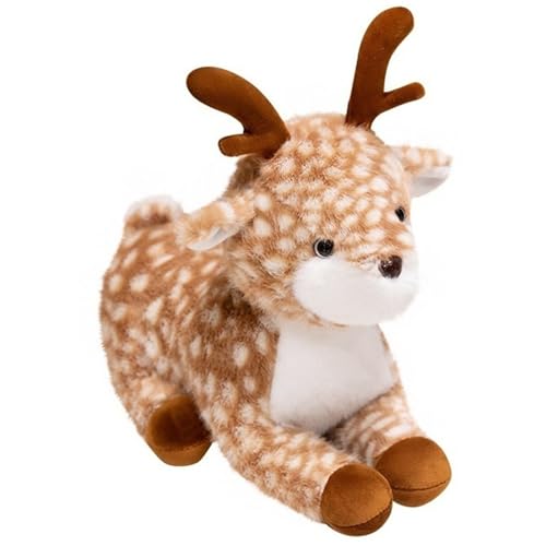 KUKUShining Sikahirsch Plüschtier, Weiche Kuschelige Stofftier Puppen Waldfreund Kitz Plüsch Spielzeug Geschenke Für Kinder Freundinnen(45cm/17.7in) von KUKUShining