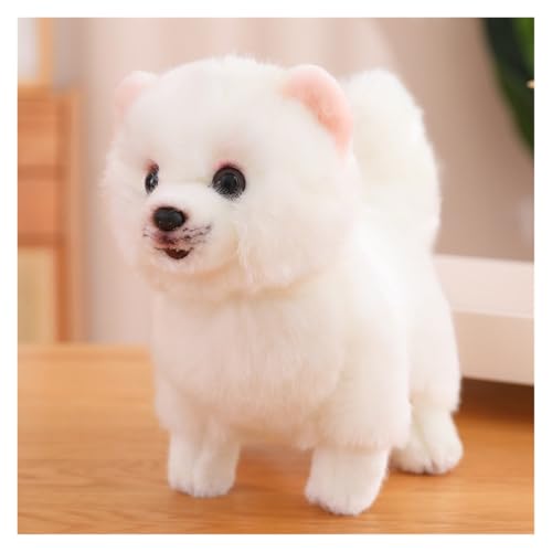 Soft Pomeranian Hund Kuscheltier, 23CM Niedliches Welpen Plüschtier Stofftier Kinder Ideal für gemütliches Spielen und Schlafzimmerdekoratio(Bichon) von KUKUShining