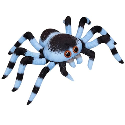 KUKUShining Spinne Plüsch, Weiche Süße Stofftiere Puppen Wildtiere Spielzeug Geschenke Für Kinder Geburtstag Halloween Weihnachten(Blue,20cm/7.8in) von KUKUShining