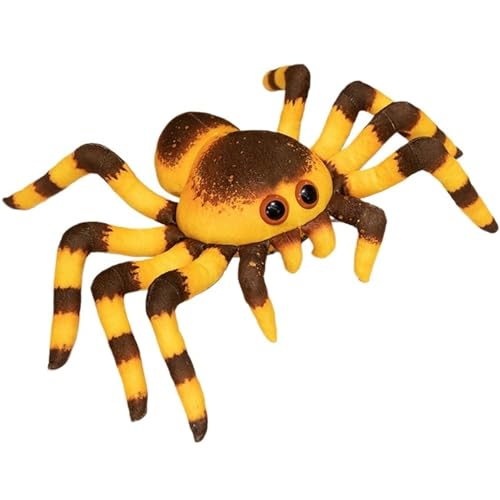 KUKUShining Spinne Plüsch, Weiche Süße Stofftiere Puppen Wildtiere Spielzeug Geschenke Für Kinder Geburtstag Halloween Weihnachten(Yellow,20cm/7.8in) von KUKUShining