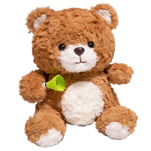 KUKUShining Sportbär Plüschtier, Süße Weiche Stofftier Puppe Mit Basketball Fußball Motiv Brauner Teddybär Plüschtier Geschenk Für Kinder(Green,50cm/19.7in) von KUKUShining