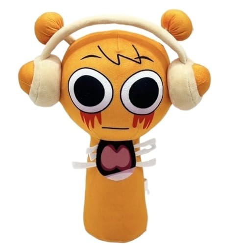 KUKUShining Sprunki Plüschtier, Cartoon Charmante Weiche Kuscheltiere Süße Plüschpuppen for Kinder Fans Gamer Geschenke(Orange) von KUKUShining