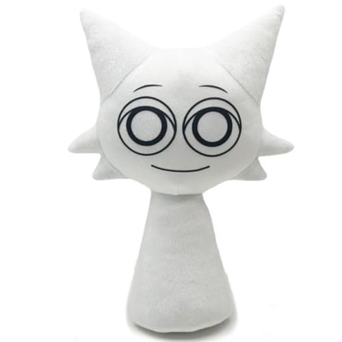 KUKUShining Sprunki Plüschtier, Cartoon Charmante Weiche Kuscheltiere Süße Plüschpuppen for Kinder Fans Gamer Geschenke(White) von KUKUShining