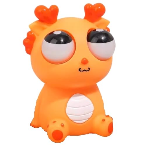 KUKUShining Squeeze Spielzeug, Tiere Popping Out Augen Squeeze Ball Stressbälle Quetsch Lustiges Quetschspielzeug Spielzeug Für Weihnachten(Orange) von KUKUShining