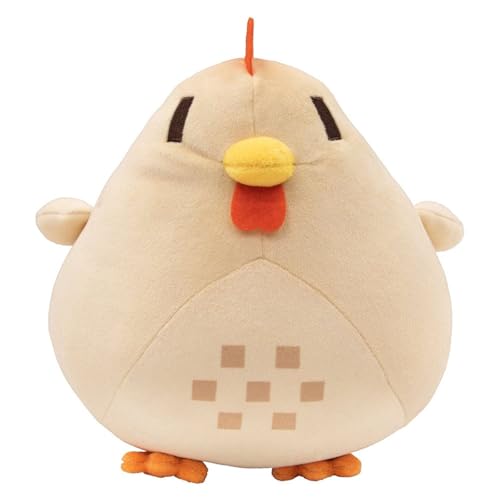 KUKUShining Stardew Hähnchen Plüschtier, Hahn Kuscheltier Stofftier Flauschiger Kissen Cartoon Tier Spielzeug for Fans Und Kinder Geschenk(White) von KUKUShining