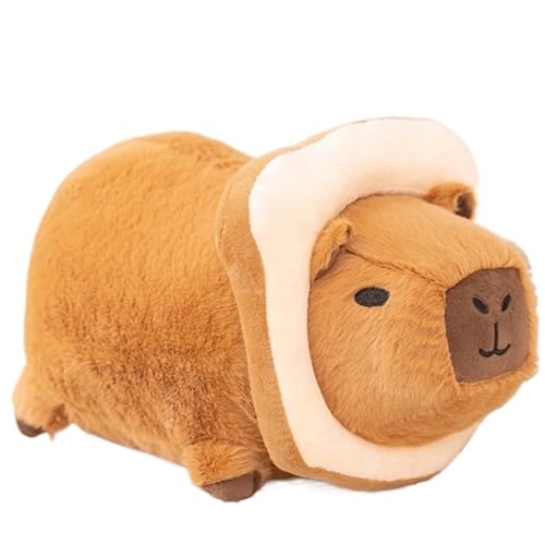 KUKUShining Süßes Capybara Plüschtier, Weiches Stofftier Mit Tragbarem Brotkissen Puppen Plüschtier for Mädchen Und Jungen Kindergeburtstagsgeschenke(Brown,24cm/9.44in) von KUKUShining