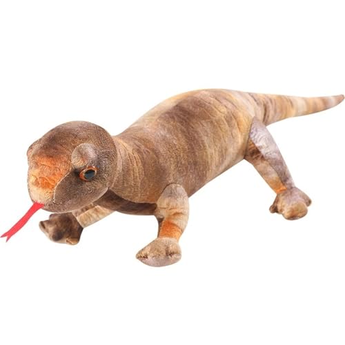 KUKUShining Süßes Eidechsen Plüschtier, Weiches Kuscheliges Flauschiges Plüschtier Kissenpuppe for Fantasievolle Spielpartys(Brown,60cm/23.9in) von KUKUShining