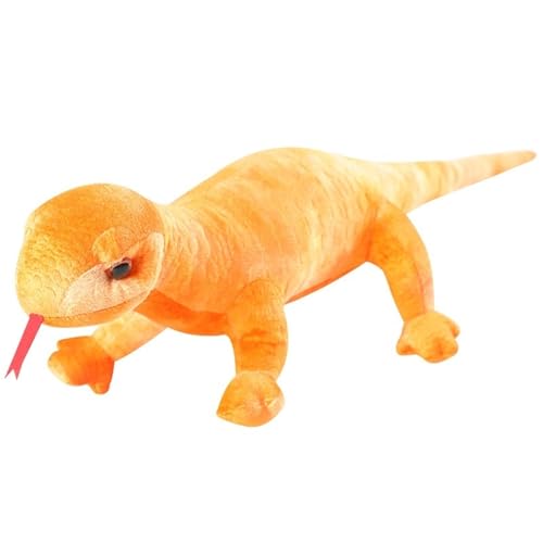KUKUShining Süßes Eidechsen Plüschtier, Weiches Kuscheliges Flauschiges Plüschtier Kissenpuppe for Fantasievolle Spielpartys(Orange,60cm/23.9in) von KUKUShining