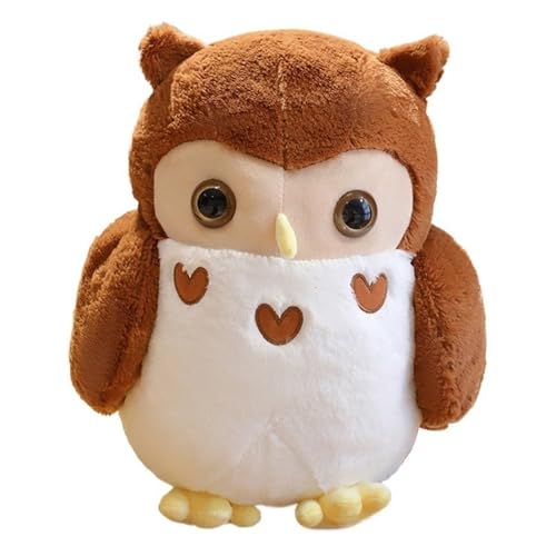 KUKUShining Süßes Eulen Plüschtier, Weiches Kuscheliges Stofftier Puppe Plüschkissen Geschenk for Kinder Freunde Zuhause Geburtstag Kind(Brown,30cm/11.8in) von KUKUShining