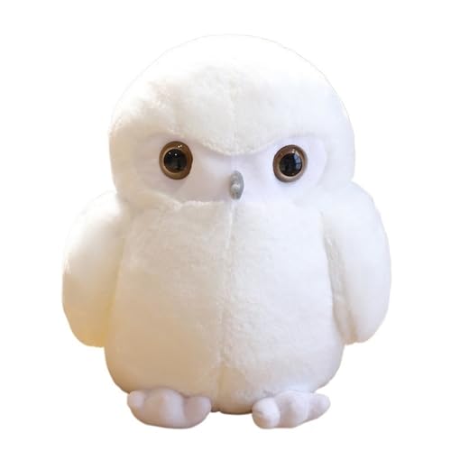 KUKUShining Süßes Eulen Plüschtier, Weiches Kuscheliges Stofftier Puppe Plüschkissen Geschenk for Kinder Freunde Zuhause Geburtstag Kind(White,30cm/11.8in) von KUKUShining