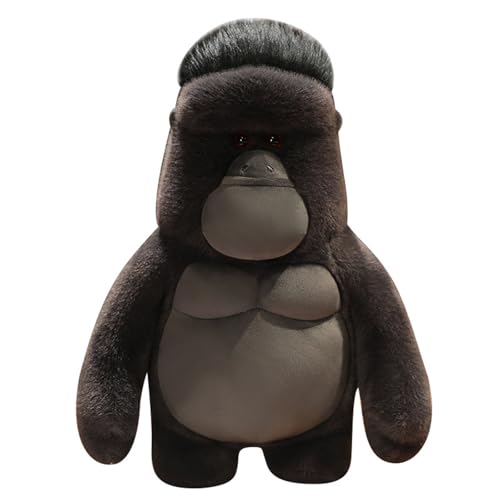 KUKUShining Süßes Gorilla Plüschtier, Kuschelig Weiche Flauschige Plüschtiere Kuschelige Tierkissen Geschenk Kinder Weihnachten Ostern Geburtstag von KUKUShining
