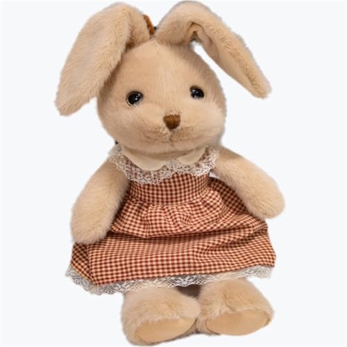 KUKUShining Süßes Häschen Plüschtier, Weicher Kuscheliger Plüschhase Mit Langen Ohren for Nachttisch Sofa Heimdekoration Geschenk Jungen Und Mädchen Kinder Weihnachten Ostern Geburtstag(Red) von KUKUShining