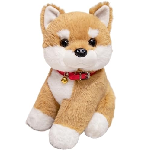 KUKUShining Süßes Hunde Plüschtier, Weicher Welpe Kawaii Border Collie Puppen Kuscheltiere Bulldogge Shibainu Plüschtier for Kindergeburtstag(Shibainu,22cm/8.7in) von KUKUShining