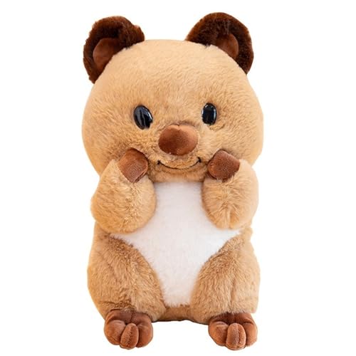 KUKUShining Süßes Känguru Plüschtier, Realistisches Kleines Weiches Kuscheliges Stofftier Mit Kurzem Schwanz Als Geschenk Kinder Geburtstag Jungen(30cm/11.81in) von KUKUShining
