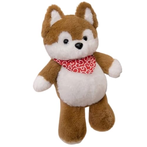 KUKUShining Süßes Kleines Wolf Plüschtier, Weiches Kuscheliges Stofftier Puppe Kawaii Plüschkissen for Jungen Und Mädchen for Geburtstag(Brown) von KUKUShining