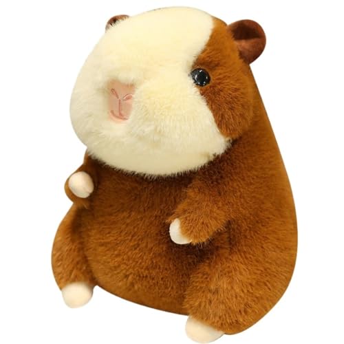 KUKUShining Süßes Meerschweinchen Plüschtier, Weiches Lebensechtes Kuscheltier Hamster Kuschelkissen Als Geschenk for Kinder for Geburtstag(Brown,45cm/17.7in) von KUKUShining