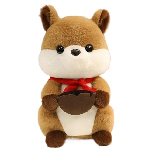KUKUShining Süßes Murmeltier Plüschtier, Mit Tragbarem Brot Stofftier Wildes Superweiches Plüschkissen Als Geschenk for Freunde Und Kinder(Beggar,38cm/14.96in) von KUKUShining