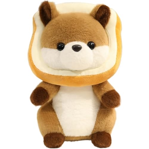 KUKUShining Süßes Murmeltier Plüschtier, Mit Tragbarem Brot Stofftier Wildes Superweiches Plüschkissen Als Geschenk for Freunde Und Kinder(Toast,38cm/14.96in) von KUKUShining