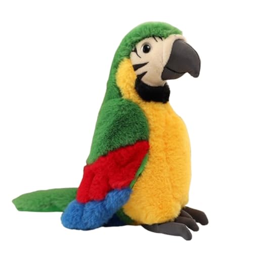 KUKUShining Süßes Papagei Plüschtier, Lustiges Weiches Bequemes Kuscheltier Plüschkissen Puppe Geschenk for Mädchen Und Jungen Kinder(Green) von KUKUShining
