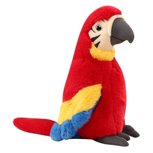 KUKUShining Süßes Papagei Plüschtier, Lustiges Weiches Bequemes Kuscheltier Plüschkissen Puppe Geschenk for Mädchen Und Jungen Kinder(Red) von KUKUShining