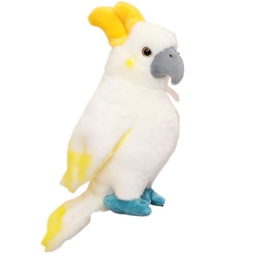 KUKUShining Süßes Papagei Plüschtier, Weiche Cartoon Kawaii Puppen Kuscheltiere Plüschtier for Kinder Weihnachten Ostern Geburtstag(White) von KUKUShining