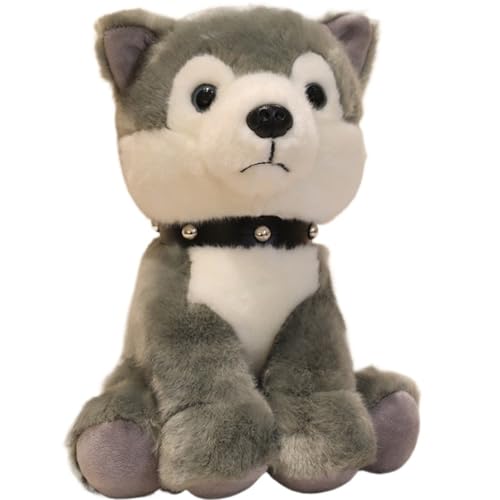 KUKUShining Süßes Plüschtier Mit Welpenmotiv, Weiches Kuscheliges Bulldoggen Hunde Kuscheltier Plüschpuppen Kissen for Kinder Geschenkparty Dauerhaft(Husky,21cm/8.26) von KUKUShining