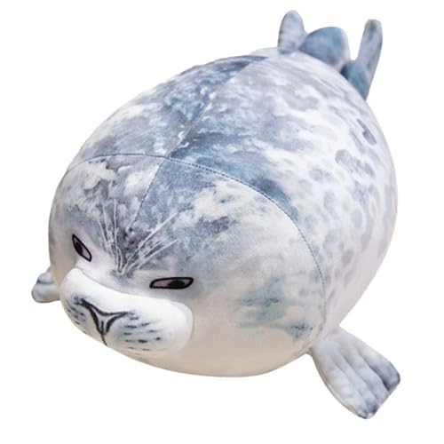 KUKUShining Süßes Robben Plüschtier, Mollige Kuscheltiere Kawaii Plüschkissen for Geschenke for Jungen Und Mädchen Geburtstag Weihnachten(Blue,40cm/15.7in) von KUKUShining