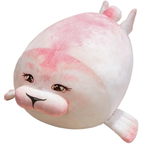 KUKUShining Süßes Robben Plüschtier, Mollige Kuscheltiere Kawaii Plüschkissen for Geschenke for Jungen Und Mädchen Geburtstag Weihnachten(Pink,40cm/15.7in) von KUKUShining