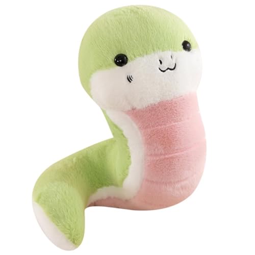 KUKUShining Süßes Schlangen-Plüschtier for Babys, Weiches Kawaii-Stofftier Flauschiges Kissen Puppe for Zuhause Halloween Dekoration Baby(30CM/11.8in) von KUKUShining