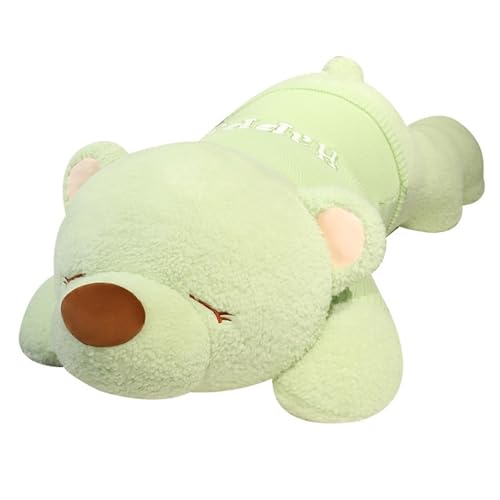 KUKUShining Süßes Teddy Hunde Plüschtier, Weiches Kuscheliges Stofftier Welpenkissen Puppe for Spielen Kuscheln Schlafen Jungen Und Mädchen(Green) von KUKUShining