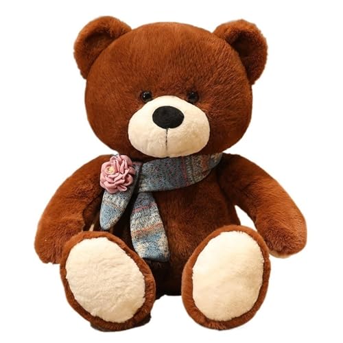 KUKUShining Süßes Teddybär Plüschtier, Realistisches Weiches Umarmungskissen Stofftierpuppe Geschenk for Jungen Und Mädchen Kinder Weihnachten(Brown,60cm/23.6in) von KUKUShining